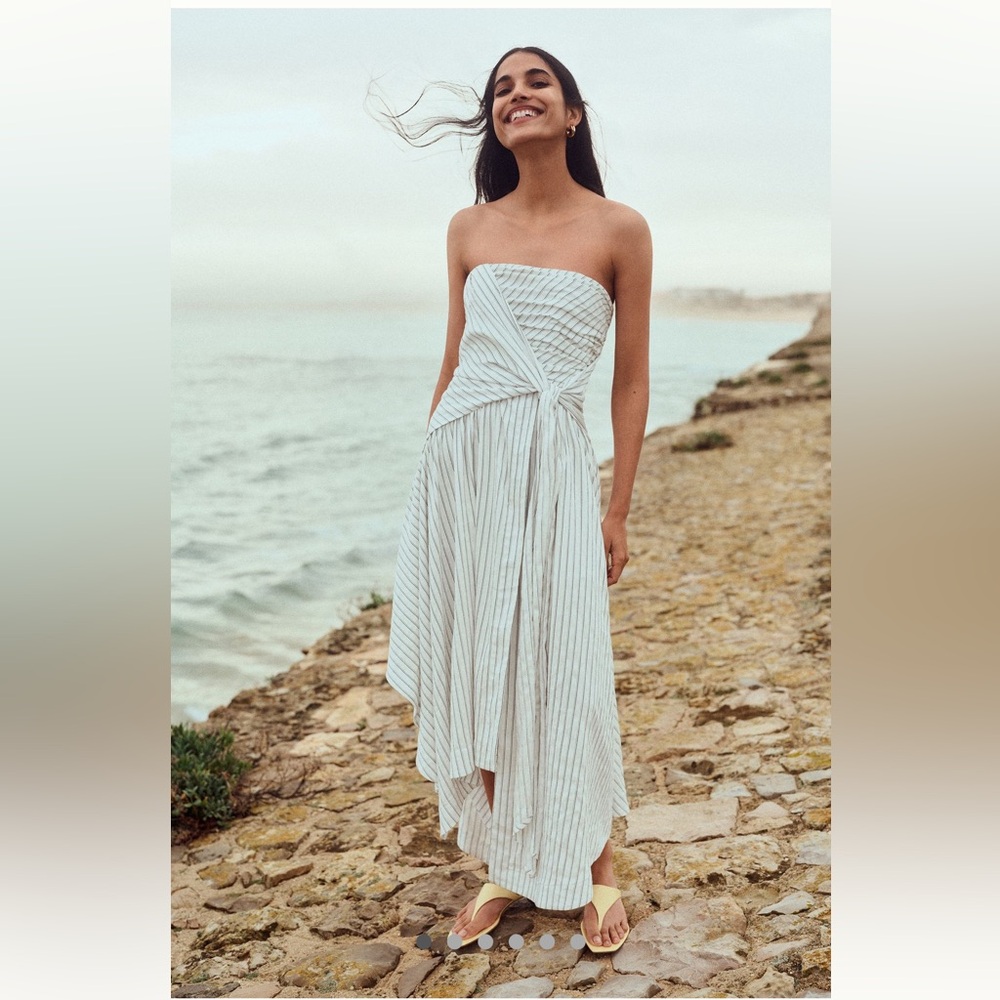 NWT Anthropologie size XL Hanky Hem Strapless Midi  Dress